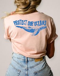 Protect Our Oceans Shirt, Women's Aesthetic Shirt, Coconut Girl Shirt, Summer Tshirt, Surf Shirt, Best Friend Gifts