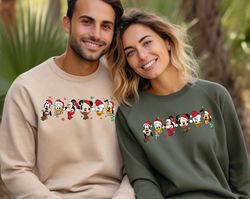 Vintage Walt Disney World Christmas Sweatshirt, Mickey and Friends Christmas Sweatshirt, Disney Family Christmas Sweatsh