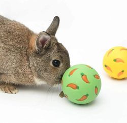 Interactive Rabbit Treat Ball: Slow Feeder Pet Toy for Bunny, Ferret, Hamster