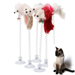 Interactive Cartoon Cat Toy Stick with Feather Rod and Bell - Engaging Cat Teaser for Kittens - Shop Now!