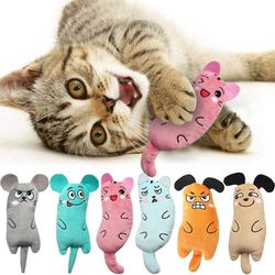 Soft Plush Catnip Toys: Interactive Fun for Kittens - Teeth Grinding & Claw Play | Cat Mint Pet Toys (6-1PCS)