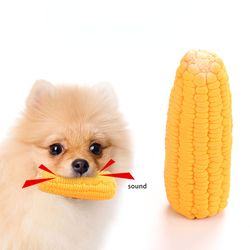 Latex Corn-Shaped Squeak Toys: Fun Training & Chewing Dog Toys for Small Dogs