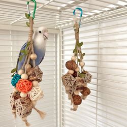 Colorful Hanging Parrot Toy: Articles for Training & Biting Fun