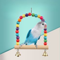 Bird Chew Toy: Parrot Swing Ring with Cotton Rope - Durable & Fun Training Toy for Pet Bird Cage