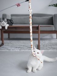 Colorful Caterpillar Teaser Wand: Interactive Cat Toy for Endless Fun!