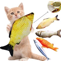Top 20/30/40 Creative Cat Toys: 3D Fish Simulation Plush, Anti-Bite & Catnip Infused for Interactive Play