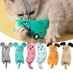 Cute Cat Toys: Interactive Plush Catnip Toy for Kitten - Fun Mini Teeth Grinding Mouse Toy - Pet Supplies & Accessories