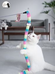 Colorful Feather Cat Teaser Wand: Interactive Toy for Fun Playtime | Pet Supplies & Accessories