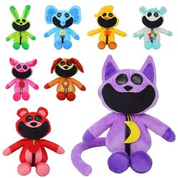 Kawaii Smiling Critters Plush Toy: Catnap Bearhug & Hopscotch, Soft Stuffed Doll Decoration - Perfect Gift for Kids!