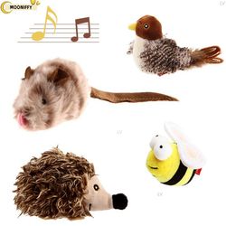 Interactive Pet Toy: Sparrow, Insect, and Mouse Shaped Bird Simulation with Sounding Features - Perfect Pet Supplies
