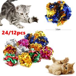 Colorful Crinkle Balls: Interactive Cat Toys for Durability and Vocalization