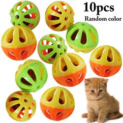 Interactive Cat Bell Ball Toys: Funny Jingle Balls for Cats & Kittens (5pcs/10pcs) - Plastic Cat Accessories