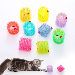 Colorful Interactive Cat Spring Toy: Coil Spiral Springs Pet Product for Cats - Kitten Accessories
