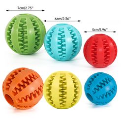 Indestructible Rubber Dog Toy: Interactive Chew Snack Ball for Large Dogs