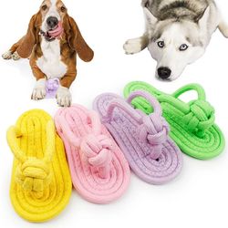 Cotton Slipper Rope Dog Chew Toy: Ideal for Small and Large Breeds, Perfect for Pet Teeth Training and Interactive Play