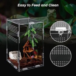 Acrylic Reptile Terrarium: Nano Breeding Box for Transparent