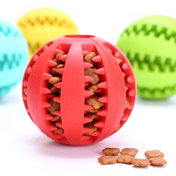 Interactive Rubber Dog Toy Balls: Ideal for Small & Large Dogs, Puppies, and Cats - Perfect for Chewing & Tooth Cleaning