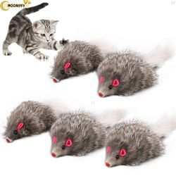Soft Plush Mouse Cat Toy with Long-Haired Tail: Entertaining Kitten Training Game & Pet Supplies