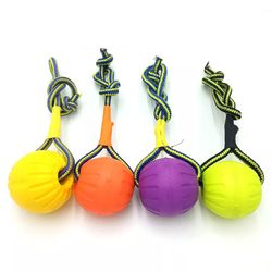 Floating EVA Pet Training Ball: Puppy Chew Toy with Rope - Bite Resistant & Fun Pet Supplies 1