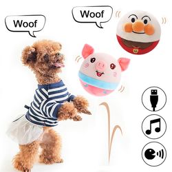 USB Rechargeable Interactive Dog Toy: Bouncing Jump Ball & Talking Plush Doll - Perfect Pet Gift!