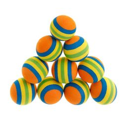 10-Piece Rainbow Ball Pet Toys: Interactive EVA Soft Balls for Cats, Dogs, Puppies, and Kittens - Colorful Gifts for Pla