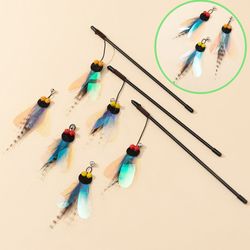 Interactive Cat Feather Toy Teaser Stick - Durable & Bite-Resistant Butterfly Toy with Bell