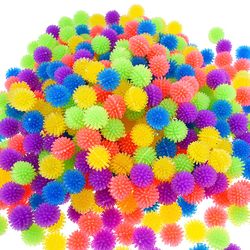 Creative Colorful Hedgehog Ball Cat Toys: 10pcs Interactive Soft Spiky Pet Supplies