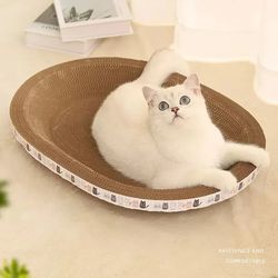 Cat Scratcher: Round & Oval Scraper Toys for Cats - Wear-Resistant Bed & Nest