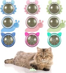 Wall-Mounted Catnip Ball Toy: Interactive Cat Toys for Licking & Play