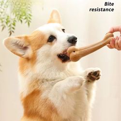 Long-lasting Dog Chew Toys: Pine Wood Molar Clean Sticks in Adorable Bone Shape for Bite-Resistant Fun