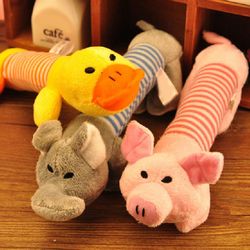 plush elephant pig duck squeaky toy: bite-resistant fun for dogs | pet accessories