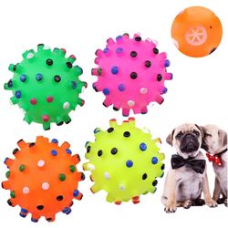 Interactive Dog Ball Toy for Training and Decompression | Durable Molded Squeaky Pet Toy