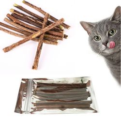 10/15/20PCS Catnip Dental Sticks for Cats: Natural Teeth Cleaning & Fun Silvervine Treats
