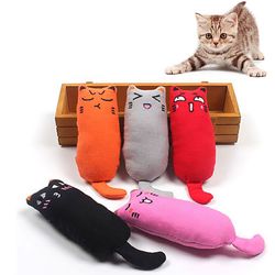 Cute and Interactive Catnip Toys: Funny Plush Cat Toy for Pet Kittens - Perfect for Chewing, Clawing, and Dental Health!