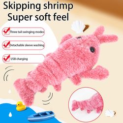 USB Charging Electric Simulation Lobster Jumping Toy: Hilarious Plush Toy for Pets