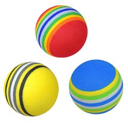 Interactive Rainbow EVA Cat Toys for Play and Training | Chewing, Rattle, Scratch Balls | Pet Supplies