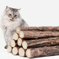 Natural Matatabi Cat Sticks: Silvervine for Excited Cats - Teeth Cleaning & Treating