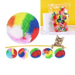 20-Piece Plush Ball Cat Toys Set: Interactive & Funny Training Tools for Kittens, Soft & Mute Balls for Teeth Cleaning -