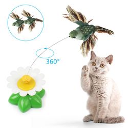 Electric Rotating Butterfly Bird Cat Toy: Fun Pet Seat Scratch & Intelligence Training