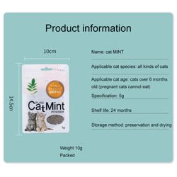 Catnip Leaf Bottles: Natural 5/6/10g Cat Mint Powders for Cats - Promote Digestion & Clean Teeth | Pet Supplies & Snacks