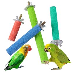 Parrot Perching Station Platform: Molar Stick Cage Toy for Pet Birds