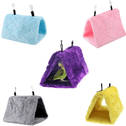 Soft & Warm Plush Parrot Hanging Cave Swing Toy: Cozy Nest for Pet Birds