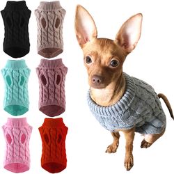 Cozy Winter Pet Apparel: Turtleneck Sweaters for Small to Medium Dogs and Cats
