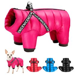 Winter Dog Clothes: Super Warm Pet Jacket Coat with Harness | Waterproof Puppy Clothing Hoodies for Small to Medium Dogs
