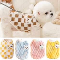 Winter Pet Sweater: Buckle Closure, Sweet Bear Print, for Small Dogs (Pomeranian, Chihuahua)