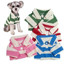 Summer Pet Dog Polo Shirt: Casual Clothing for Small & Large Dogs/Cats - T-shirt for Chihuahua, Pug, Yorkshire, and More