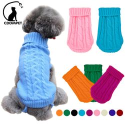 Cozy Winter Dog Sweaters: Knitted Pet Clothes for Small Dogs & Cats - Dachshund, Chihuahua, Schnauzer Costumes
