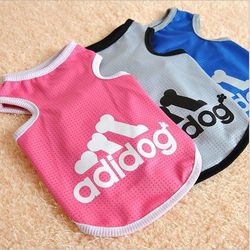 Adidog Breathable Mesh T-shirt: Summer Clothes for Small to Medium Dogs - Pet Supplies for Puppy, Cat, Chihuahua Costume