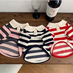 Fashion Striped Dog Shirt for Summer: Cute, Breathable Pet Clothing for Puppies & Kittens - Chihuahua & Cat Vest