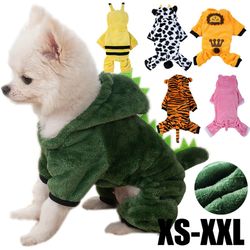 Warm Fleece Winter Dog Clothes: Hoodies, Coats, and Jumpsuits for Small Dogs and Puppies